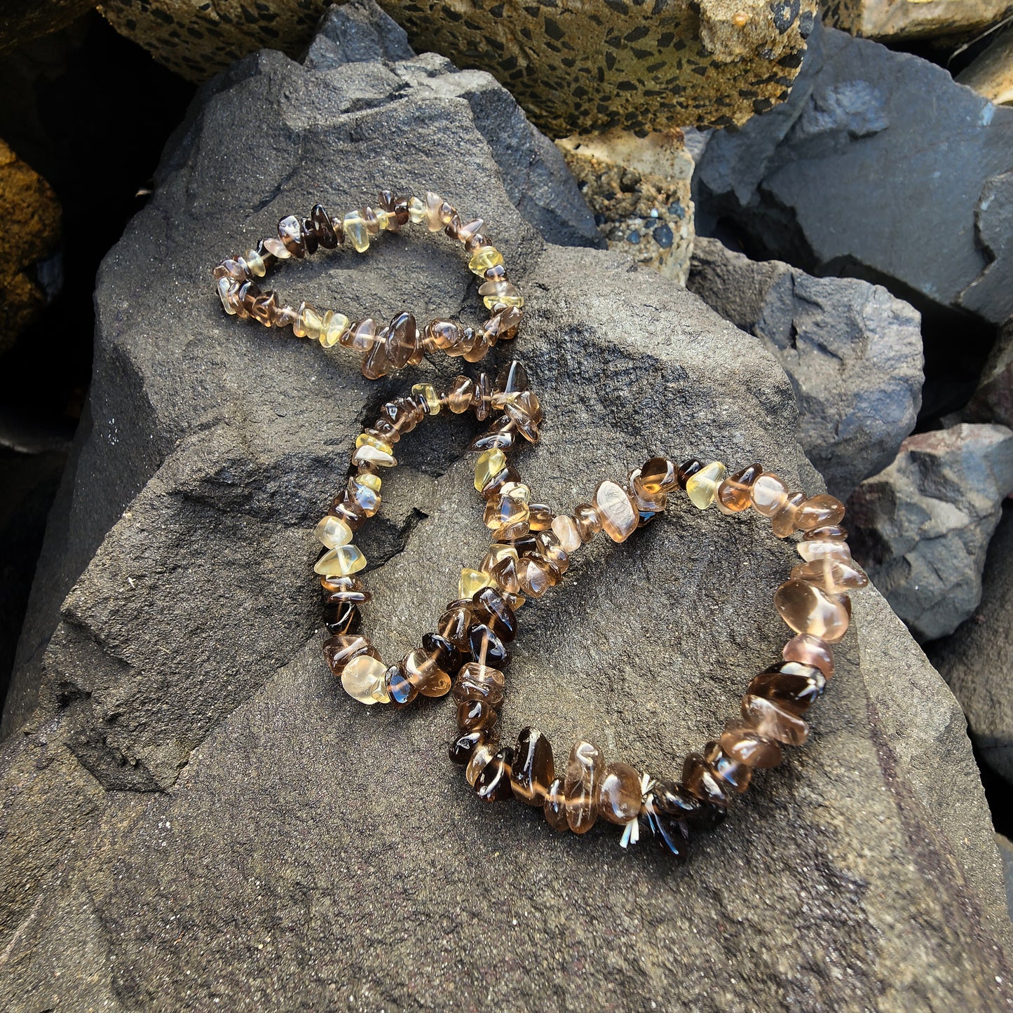Smoky Quartz Chip Bracelet