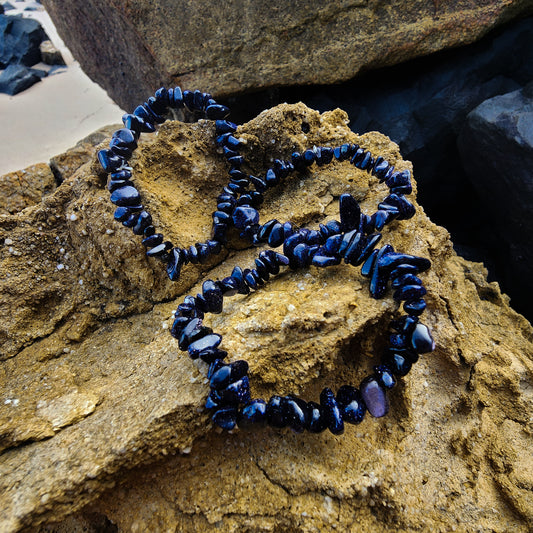 Goldstone Blue Chip Bracelet